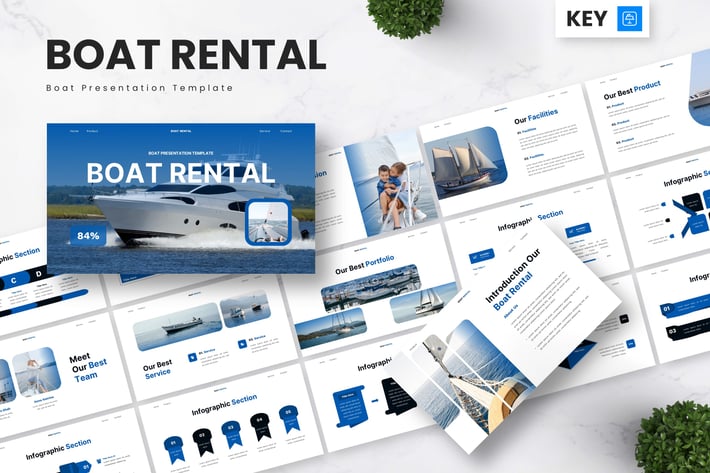 Boat Rental - Boat Keynote Templates