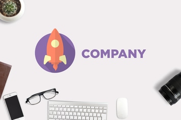 Flat Rocket Logo