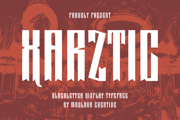 Xarztic Blackletter Display Typeface