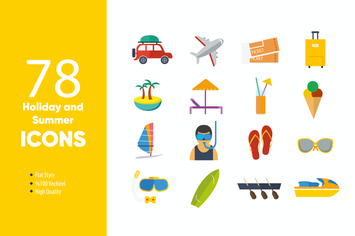Holiday and Summer Icons 