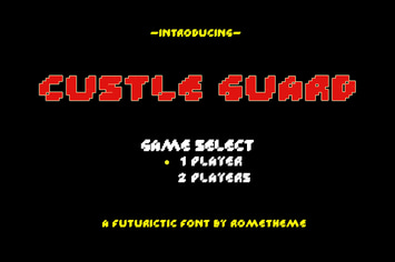 Custle Guard - Retro Bitmap Font