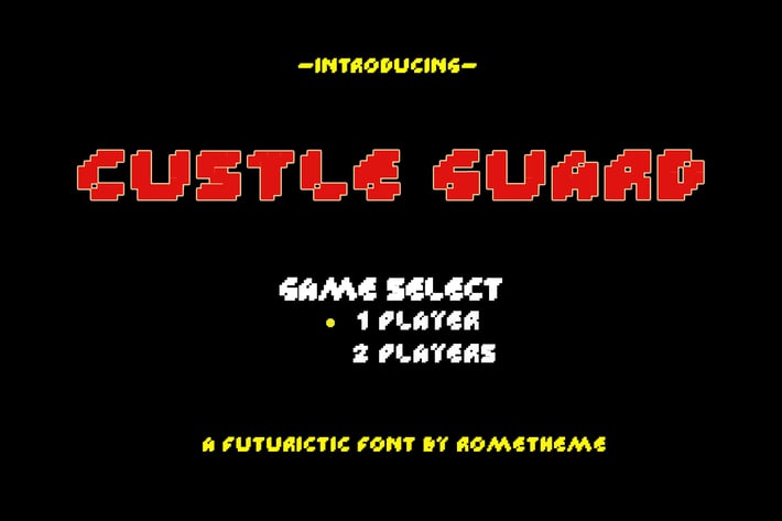 Custle Guard - Retro Bitmap Font