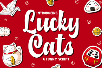 Lucky Cats - Funny Script Font