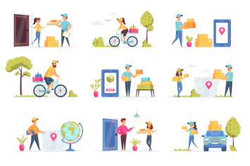 Delivery People Character Situation Scenes