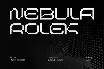 Nebula Rolek - Futuristic Space Font