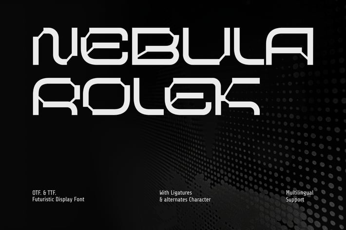 Nebula Rolek - Futuristic Space Font