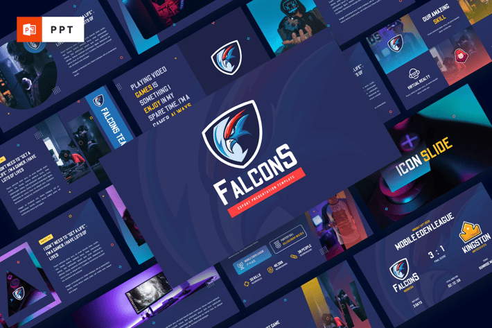 Falcons - Esport & Gaming Powerpoint Template