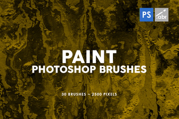 30 Paint Texture Photoshop Brushes Vol. 2