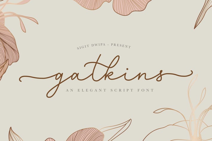 Gatkins - Signature Font