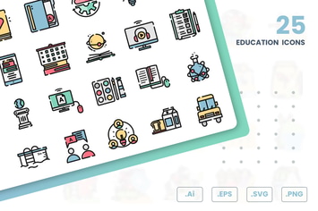 Educational Icons Set