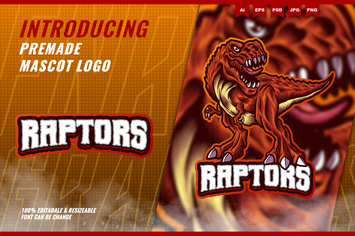  T-Rex Raptor - Mascot Esport Logo Template