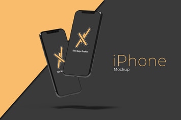 Modern Floating Iphone - Mockup