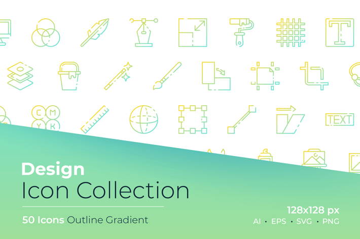 Design Outline Gradient Icon