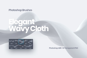 Elegant Wavy Cloth Photoshop Brushes