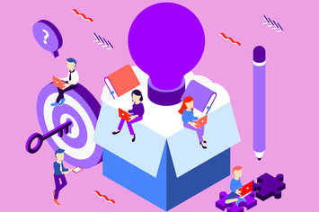 Think Outside the Box Isometric Illustration