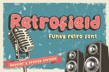 Retrofield - Funky Old Vintage Retro Font