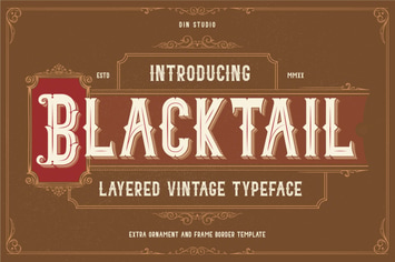 Blacktail - Layered Vintage Font 