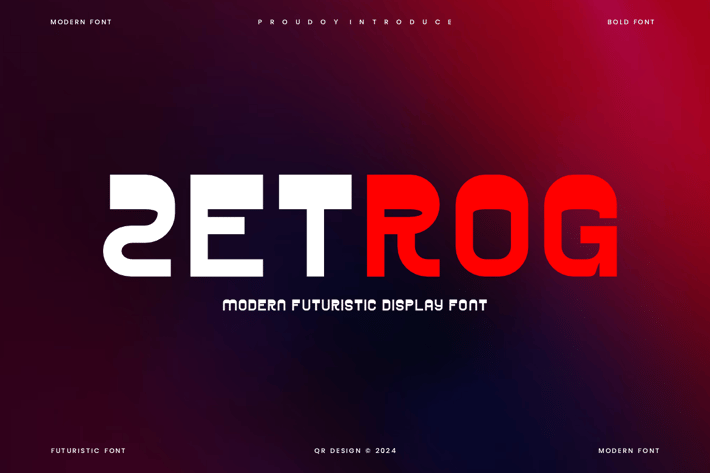 Zetrog - Futuristic & Tech Font