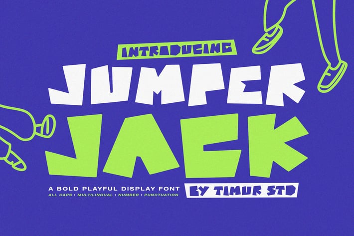 Jumper Jack – Bold Playful Display Font TT