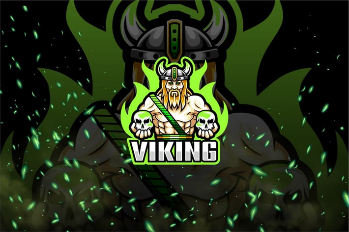 Viking E-Sport and Sport Logo Template