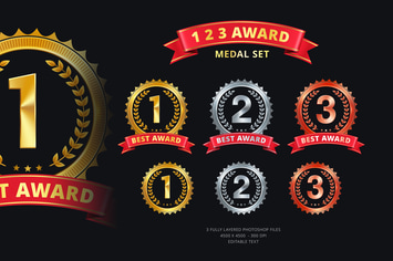 Award Medals Set / Best Award Prize