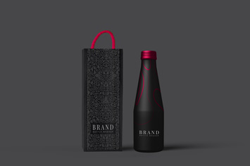 Metal Bottle Package Mockup