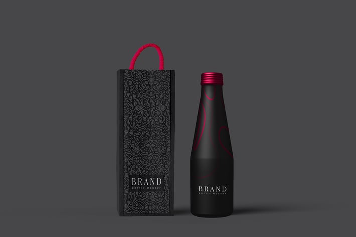 Metal Bottle Package Mockup