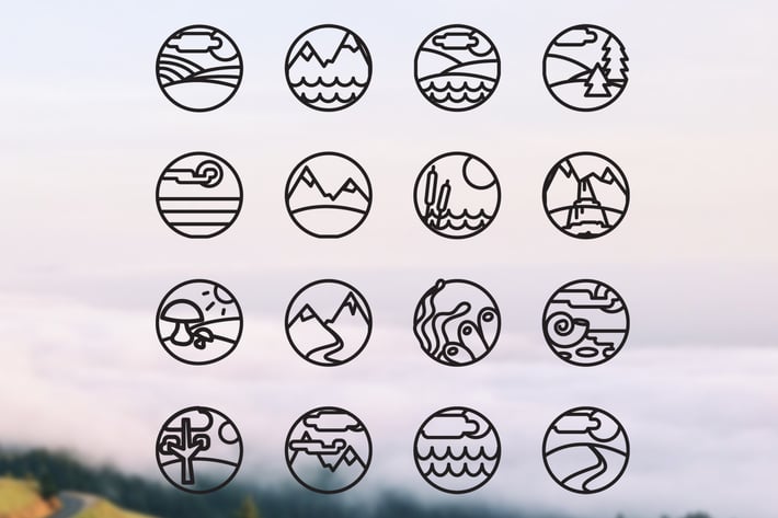 Landscape Icons Set