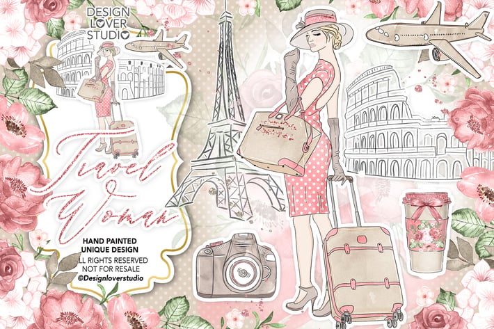 Travel woman design