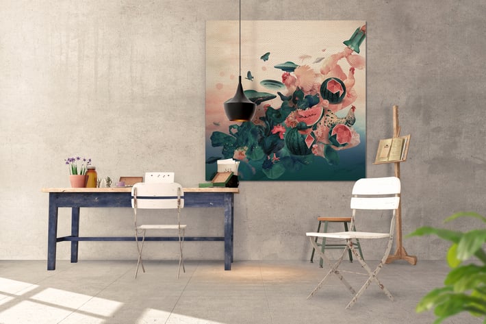 Art Wall Mockups - Interior Work Desk V2