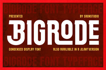 Bigrode - Condensed Display Font