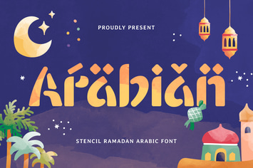 Arabian - Fun Stencil Ramadan Arabic Font