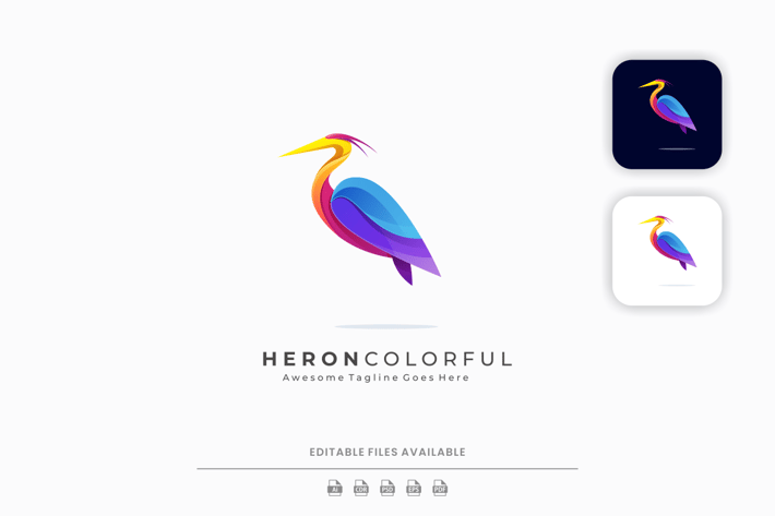 Heron Colorful Logo