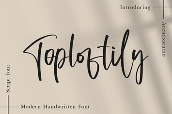Toploftily - Modern Handwritten Font