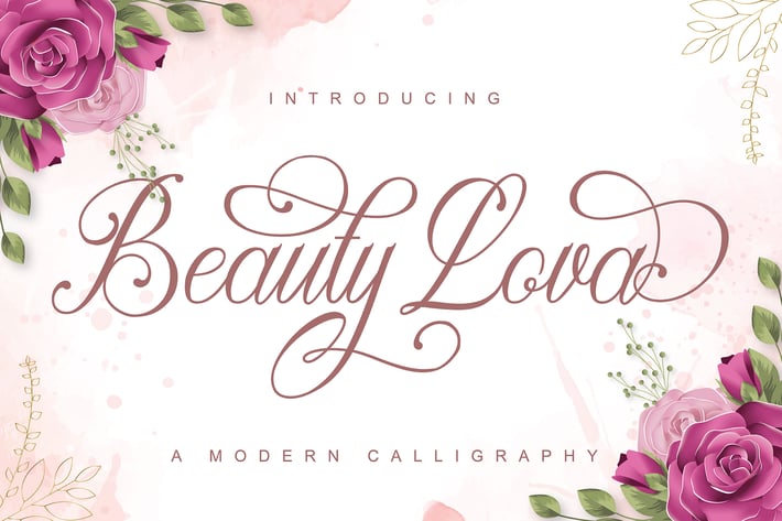 Beauty Lova a modern calligraphy