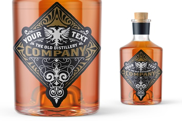 Vintage Liquor Label Packaging Layout 
