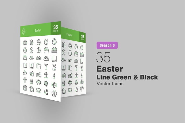 35 Easter Line Green & Black Icons Season III