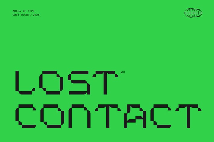 AOT Lost Contact - Contemporary Pixel Font