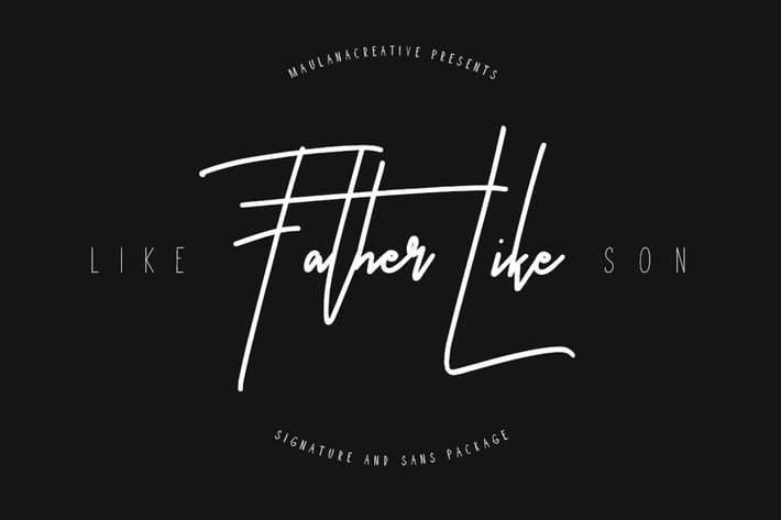 Like Father Like Son Typeface