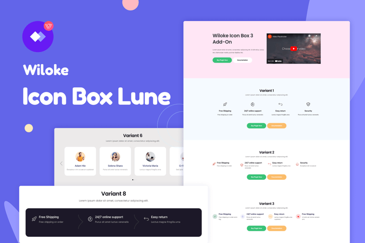 Wiloke Icon Box Lune for Elementor