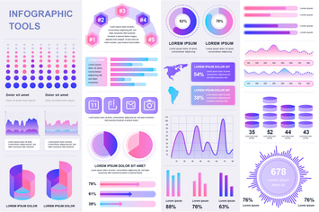 Simple Infographics Template Visualization