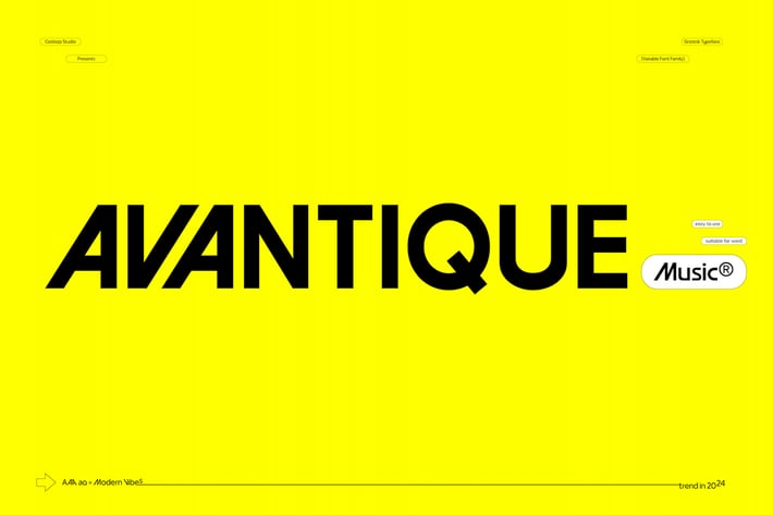 Avant ique - 70s 60s Youthful Geometric Grotesk