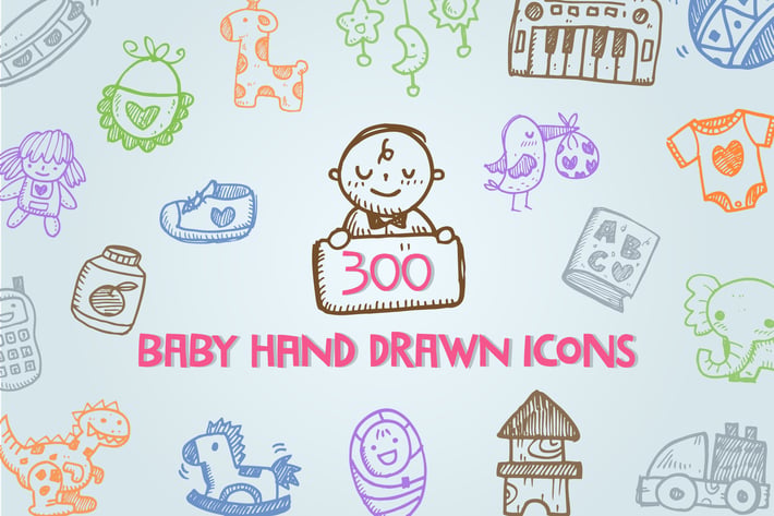 Baby  Hand Drawn Icons