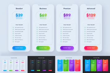 Neumorphism Price Table