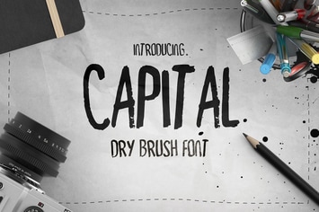 Capital Dry Brush Font