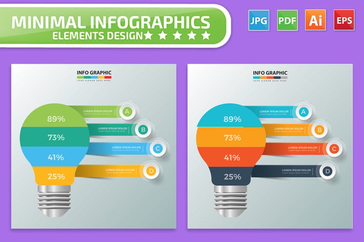 Light bulb Infographic Design