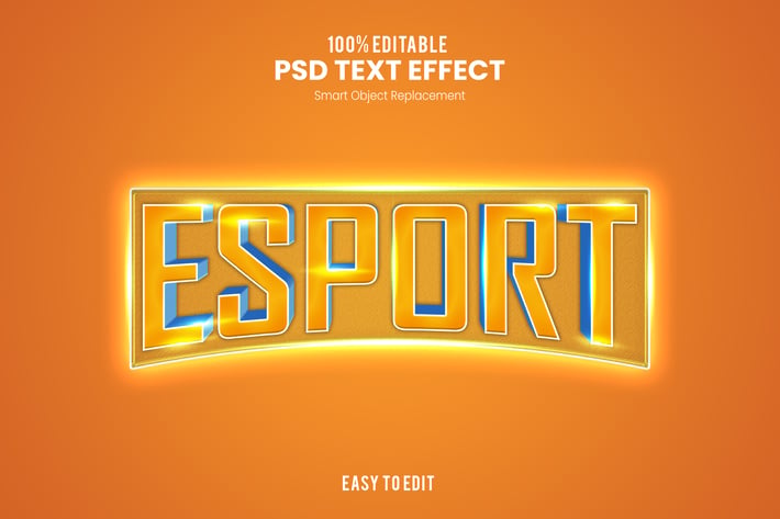 Esport - Sporty PSD Text Effect