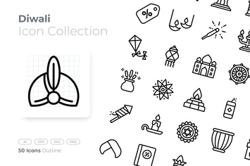 Diwali Outline Icon