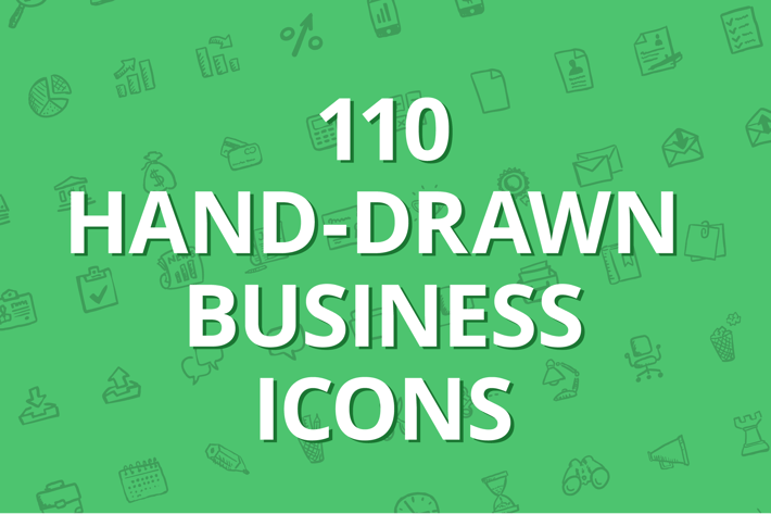 110 hand-drawn business icons
