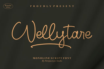 Wellytare Monoline Script Font
